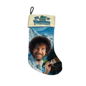 Kurt Adler Bob Ross “The Joy Of Painting” Holiday Christmas Stocking 17”